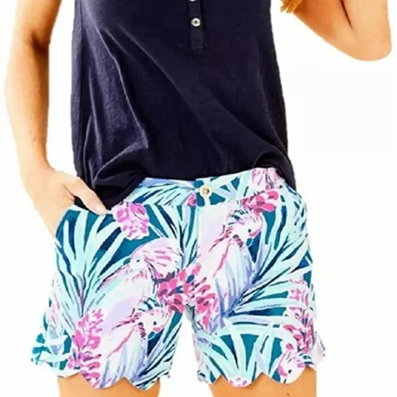 NEW Lilly Pulitzer Buttercup Knit Short Peacock Mr Peacock Tweethearts Shorts 10
